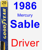 Driver Wiper Blade for 1986 Mercury Sable - Premium