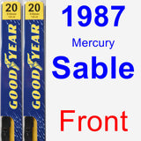 Front Wiper Blade Pack for 1987 Mercury Sable - Premium