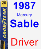 Driver Wiper Blade for 1987 Mercury Sable - Premium