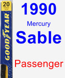 Passenger Wiper Blade for 1990 Mercury Sable - Premium