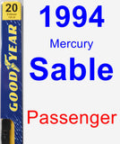 Passenger Wiper Blade for 1994 Mercury Sable - Premium