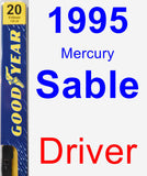 Driver Wiper Blade for 1995 Mercury Sable - Premium