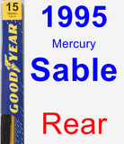 Rear Wiper Blade for 1995 Mercury Sable - Premium