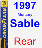 Rear Wiper Blade for 1997 Mercury Sable - Premium