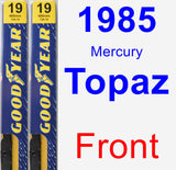 Front Wiper Blade Pack for 1985 Mercury Topaz - Premium