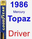 Driver Wiper Blade for 1986 Mercury Topaz - Premium