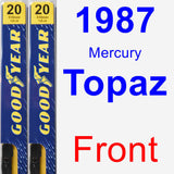 Front Wiper Blade Pack for 1987 Mercury Topaz - Premium