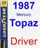 Driver Wiper Blade for 1987 Mercury Topaz - Premium