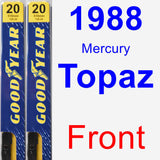 Front Wiper Blade Pack for 1988 Mercury Topaz - Premium
