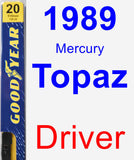 Driver Wiper Blade for 1989 Mercury Topaz - Premium
