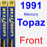 Front Wiper Blade Pack for 1991 Mercury Topaz - Premium