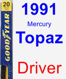 Driver Wiper Blade for 1991 Mercury Topaz - Premium