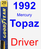 Driver Wiper Blade for 1992 Mercury Topaz - Premium