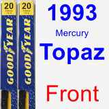 Front Wiper Blade Pack for 1993 Mercury Topaz - Premium