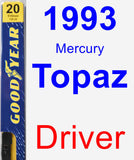Driver Wiper Blade for 1993 Mercury Topaz - Premium