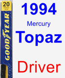 Driver Wiper Blade for 1994 Mercury Topaz - Premium