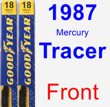 Front Wiper Blade Pack for 1987 Mercury Tracer - Premium