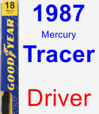 Driver Wiper Blade for 1987 Mercury Tracer - Premium