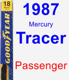 Passenger Wiper Blade for 1987 Mercury Tracer - Premium