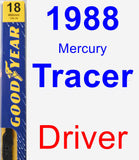 Driver Wiper Blade for 1988 Mercury Tracer - Premium