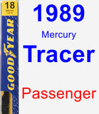 Passenger Wiper Blade for 1989 Mercury Tracer - Premium