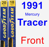Front Wiper Blade Pack for 1991 Mercury Tracer - Premium