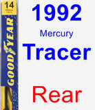 Rear Wiper Blade for 1992 Mercury Tracer - Premium