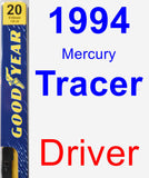 Driver Wiper Blade for 1994 Mercury Tracer - Premium