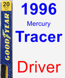Driver Wiper Blade for 1996 Mercury Tracer - Premium