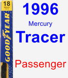 Passenger Wiper Blade for 1996 Mercury Tracer - Premium