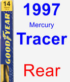 Rear Wiper Blade for 1997 Mercury Tracer - Premium
