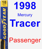 Passenger Wiper Blade for 1998 Mercury Tracer - Premium
