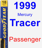 Passenger Wiper Blade for 1999 Mercury Tracer - Premium