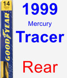 Rear Wiper Blade for 1999 Mercury Tracer - Premium
