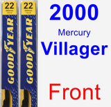 Front Wiper Blade Pack for 2000 Mercury Villager - Premium