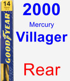 Rear Wiper Blade for 2000 Mercury Villager - Premium