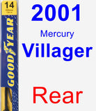Rear Wiper Blade for 2001 Mercury Villager - Premium