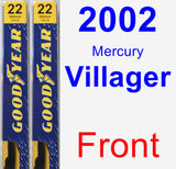 Front Wiper Blade Pack for 2002 Mercury Villager - Premium