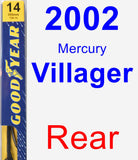 Rear Wiper Blade for 2002 Mercury Villager - Premium