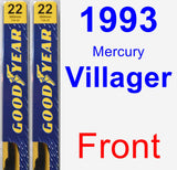 Front Wiper Blade Pack for 1993 Mercury Villager - Premium