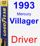 Driver Wiper Blade for 1993 Mercury Villager - Premium