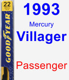 Passenger Wiper Blade for 1993 Mercury Villager - Premium