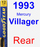 Rear Wiper Blade for 1993 Mercury Villager - Premium