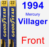 Front Wiper Blade Pack for 1994 Mercury Villager - Premium