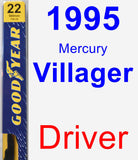Driver Wiper Blade for 1995 Mercury Villager - Premium