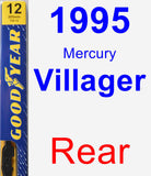 Rear Wiper Blade for 1995 Mercury Villager - Premium