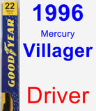 Driver Wiper Blade for 1996 Mercury Villager - Premium
