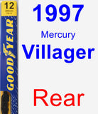 Rear Wiper Blade for 1997 Mercury Villager - Premium