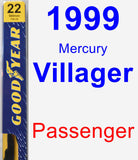 Passenger Wiper Blade for 1999 Mercury Villager - Premium