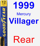 Rear Wiper Blade for 1999 Mercury Villager - Premium